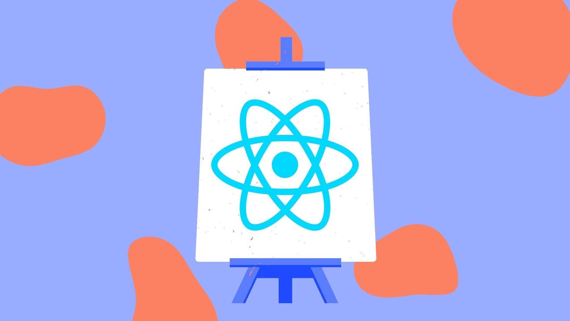 React logo on a canvas